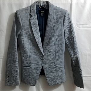 MNG Blue and White Pinstripe Blazer Sz 6